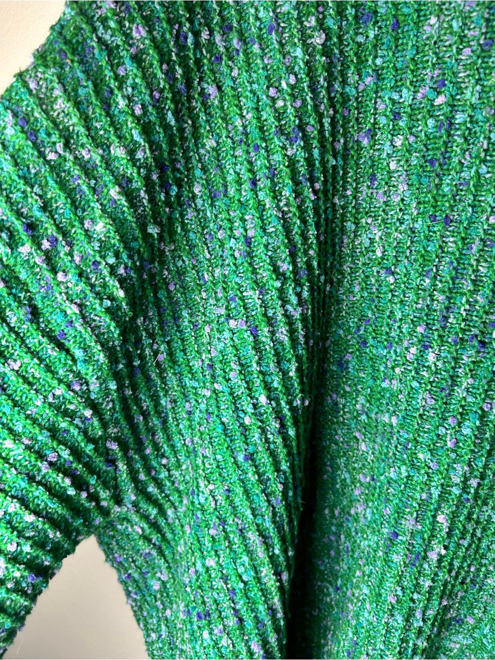 J.Jill Open Front Green Tweed Cardigan Cozy Winter Size 4X - Picture 5 of 7